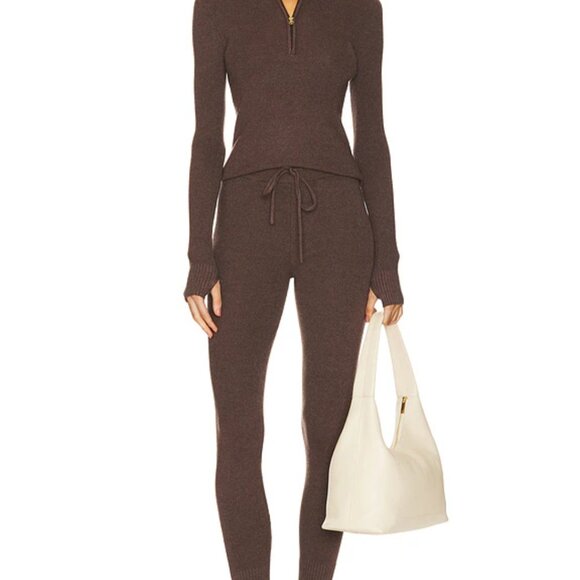 WellBeing + BeingWell Royal Knit Tight in Deep Brown - Picture 3 of 5